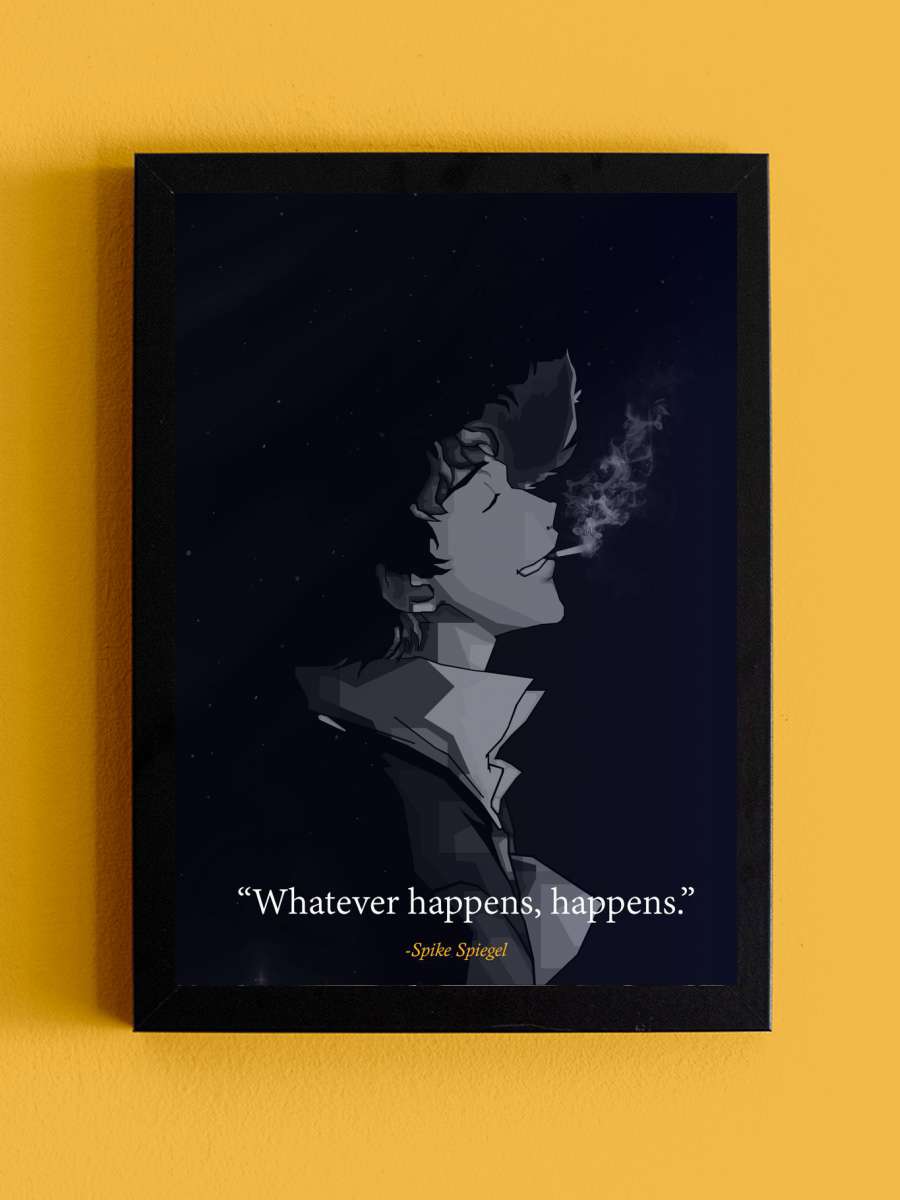 Cowboy Bebop Quotes Anime Tablo Siyah Çerçeveli Yüksek Kalite Anime Duvar Poster Tablo - En İyi Fiyatlarla