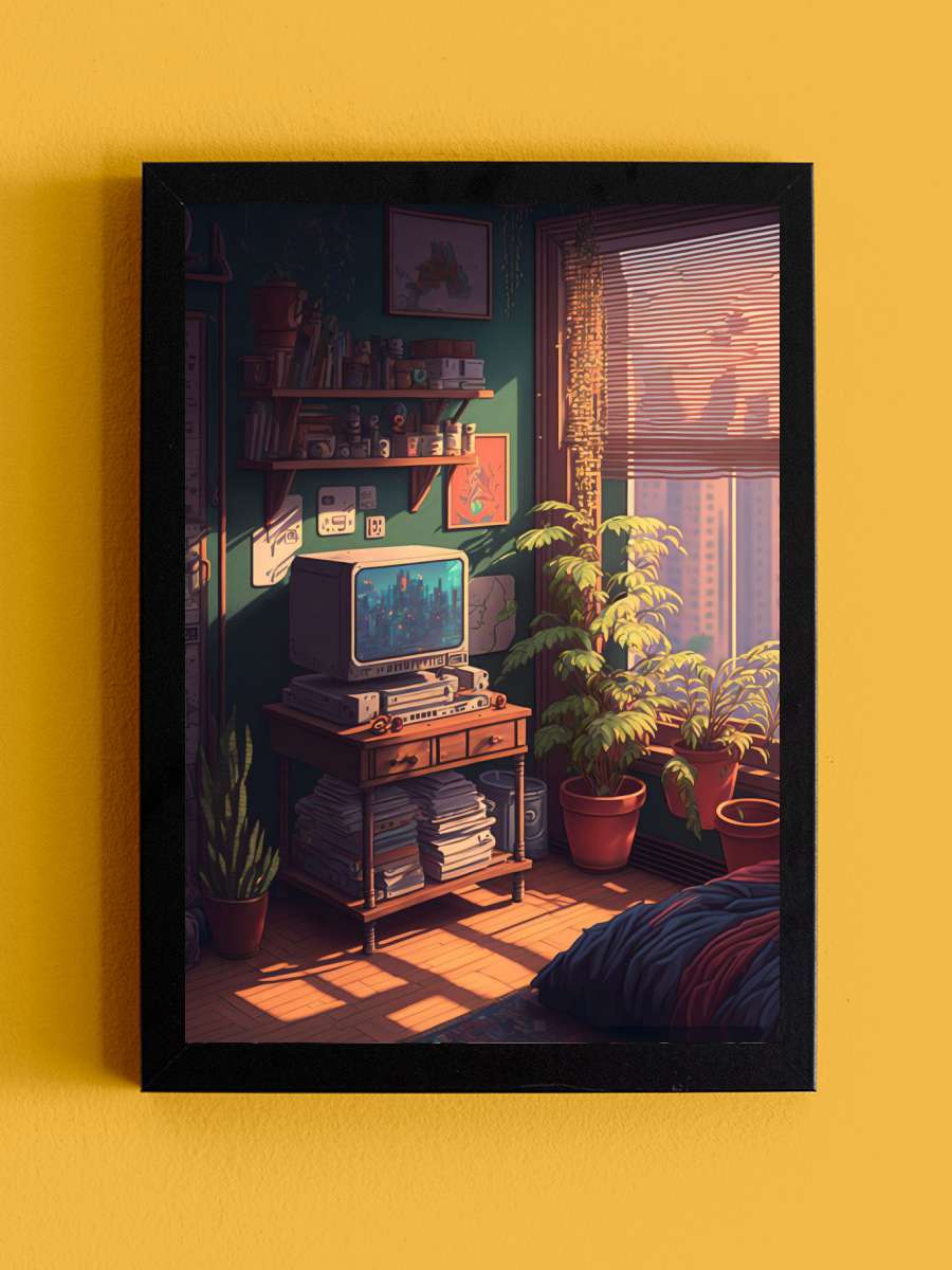 Cozy Game Room Anime Tablo Siyah Çerçeveli Yüksek Kalite Anime Duvar Poster Tablo - En İyi Fiyatlarla