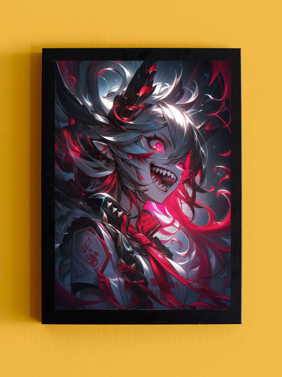 Crazy Anime School Girl Anime Tablo Siyah Çerçeveli Yüksek Kalite Anime Duvar Poster Tablo - En İyi Fiyatlarla