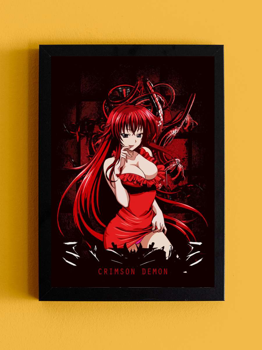 Crimson Demon Anime Tablo Siyah Çerçeveli Yüksek Kalite Anime Duvar Poster Tablo - En İyi Fiyatlarla