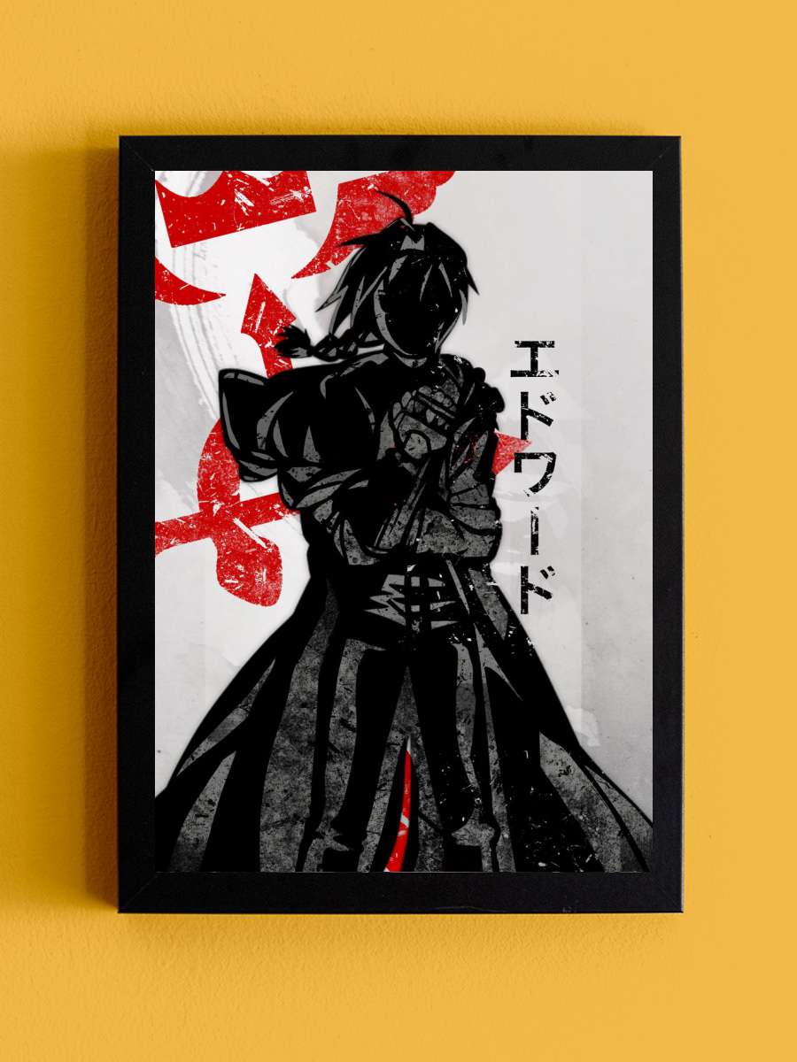 Crimson Edward Anime Tablo Siyah Çerçeveli Yüksek Kalite Anime Duvar Poster Tablo - En İyi Fiyatlarla