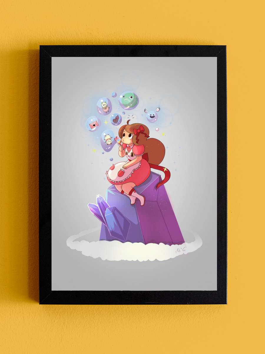 Crystal Bee Bubbles Anime Tablo Siyah Çerçeveli Yüksek Kalite Anime Duvar Poster Tablo - En İyi Fiyatlarla