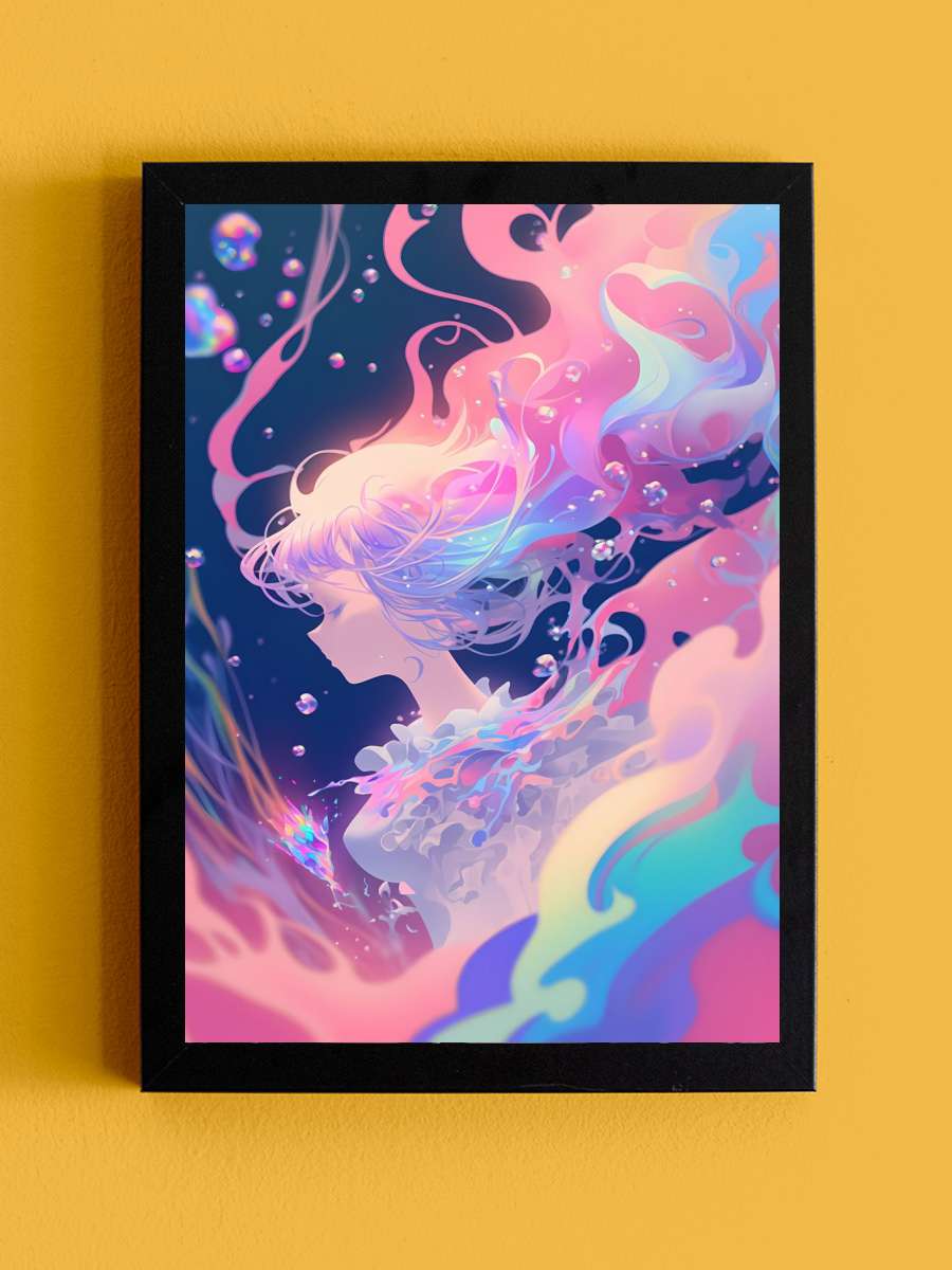 cute amine girl Anime Tablo Siyah Çerçeveli Yüksek Kalite Anime Duvar Poster Tablo - En İyi Fiyatlarla