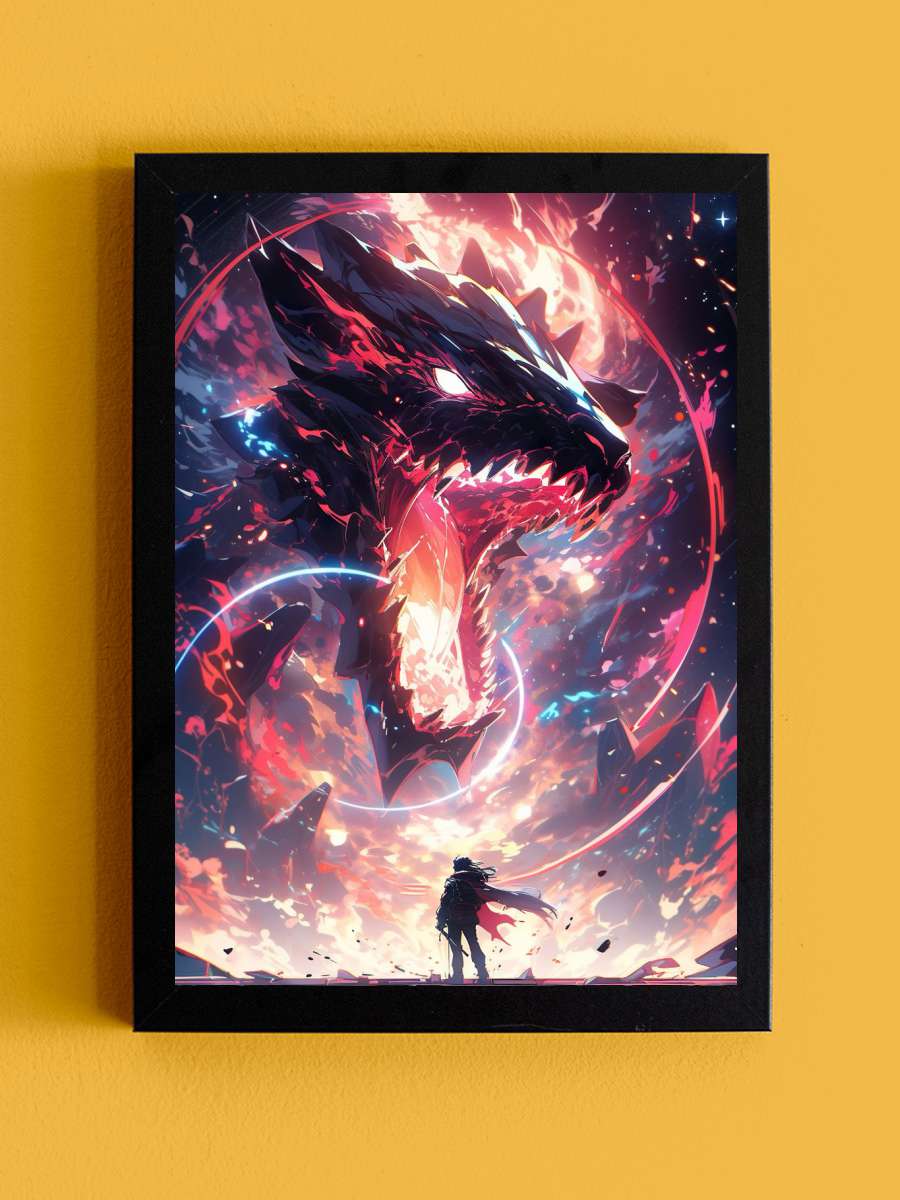 Danger of Dragons Anime Anime Tablo Siyah Çerçeveli Yüksek Kalite Anime Duvar Poster Tablo - En İyi Fiyatlarla