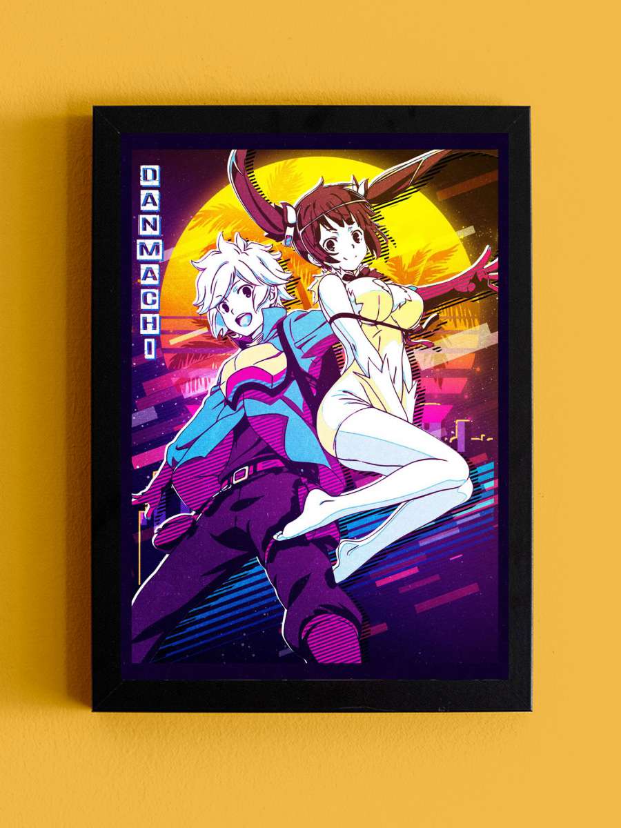 danmachi retro Anime Tablo Siyah Çerçeveli Yüksek Kalite Anime Duvar Poster Tablo - En İyi Fiyatlarla
