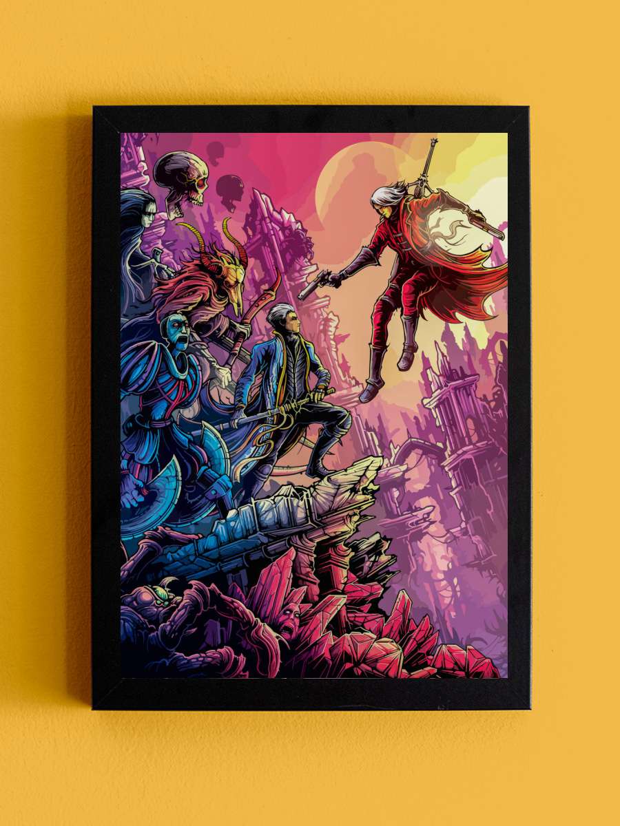 Dante Anime Tablo Siyah Çerçeveli Yüksek Kalite Anime Duvar Poster Tablo - En İyi Fiyatlarla