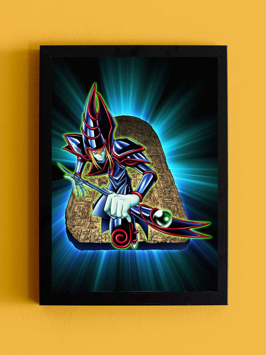 Dark Magician Card Anime Tablo Siyah Çerçeveli Yüksek Kalite Anime Duvar Poster Tablo - En İyi Fiyatlarla