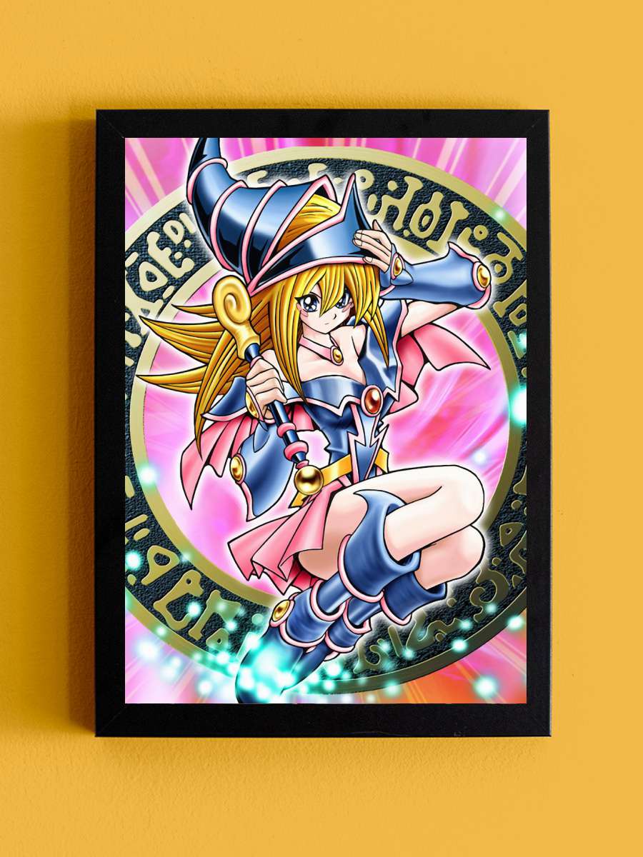 Dark Magician Girl Card Anime Tablo Siyah Çerçeveli Yüksek Kalite Anime Duvar Poster Tablo - En İyi Fiyatlarla