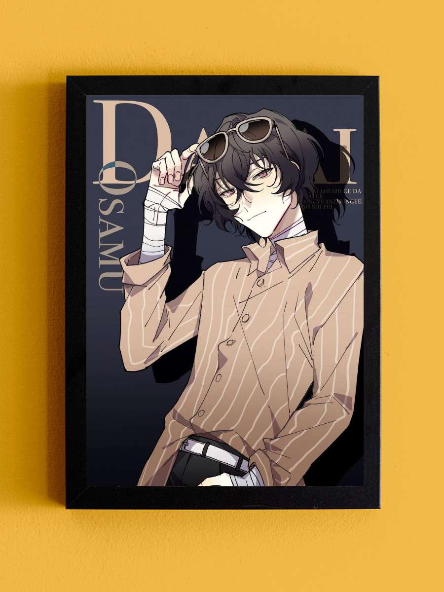 Dazai Osamu Anime Tablo Siyah Çerçeveli Yüksek Kalite Anime Duvar Poster Tablo - En İyi Fiyatlarla