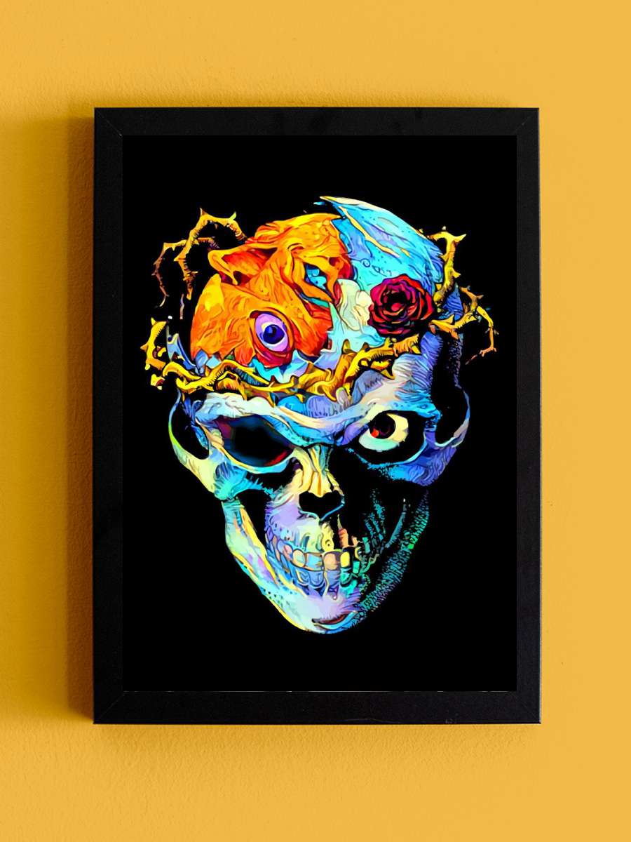 Dead Skull Anime Tablo Siyah Çerçeveli Yüksek Kalite Anime Duvar Poster Tablo - En İyi Fiyatlarla