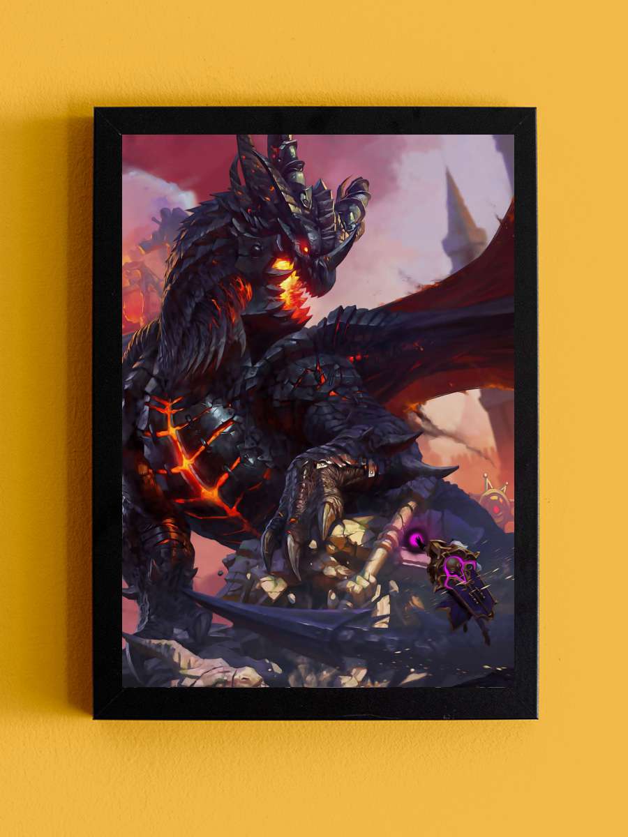 deathwing Anime Tablo Siyah Çerçeveli Yüksek Kalite Anime Duvar Poster Tablo - En İyi Fiyatlarla