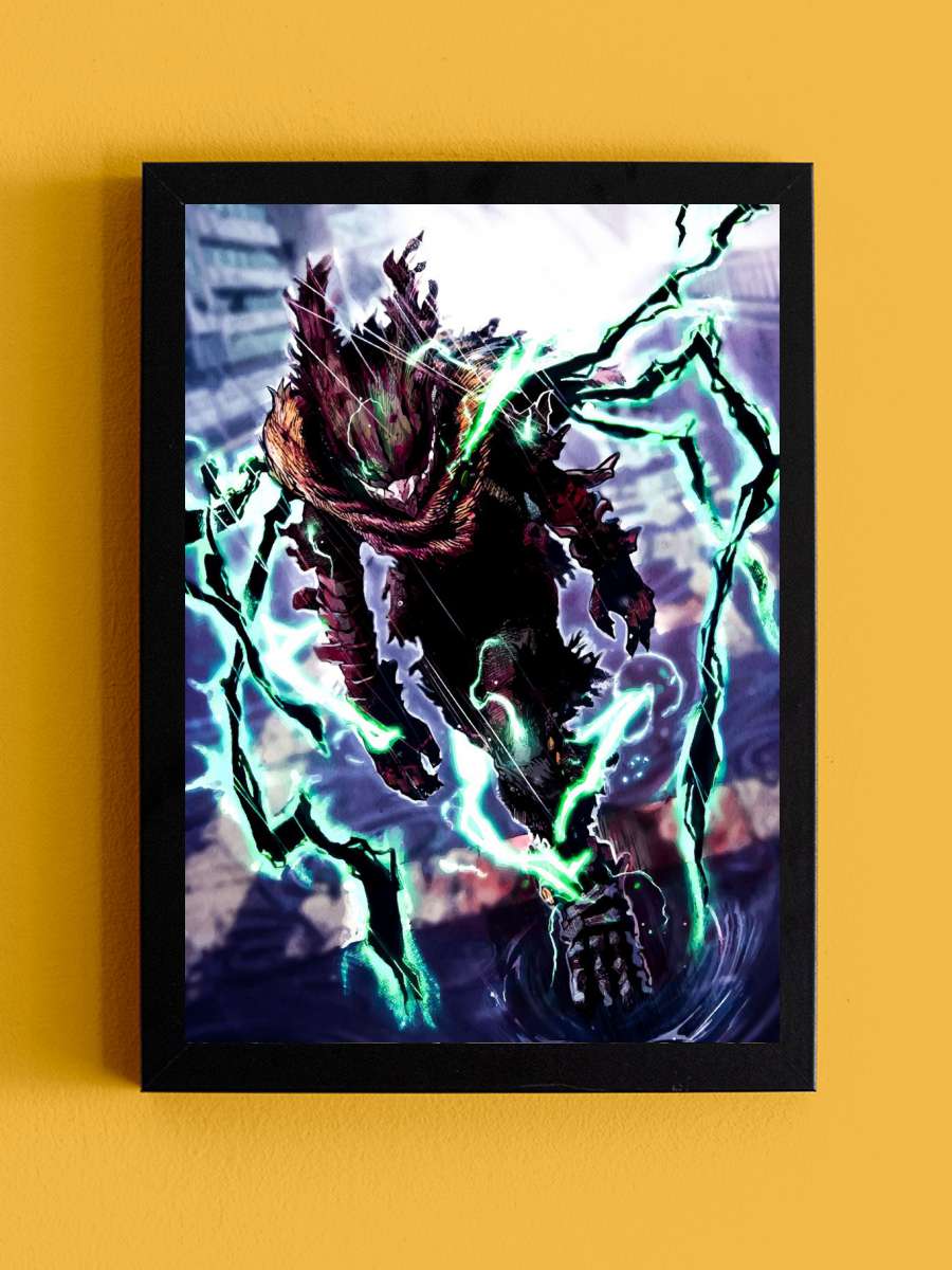 Deku My Hero Academia Anime Tablo Siyah Çerçeveli Yüksek Kalite Anime Duvar Poster Tablo - En İyi Fiyatlarla