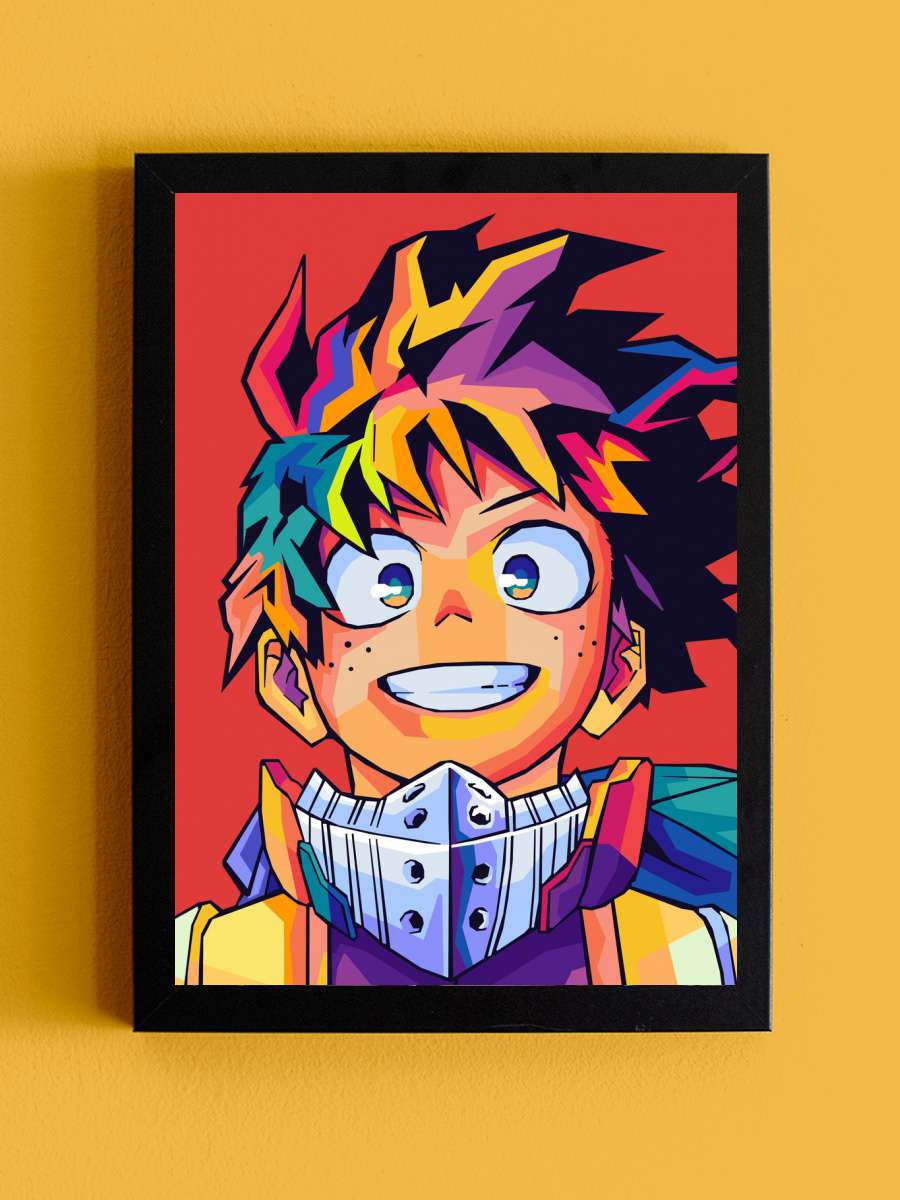 Deku pop art Anime Tablo Siyah Çerçeveli Yüksek Kalite Anime Duvar Poster Tablo - En İyi Fiyatlarla