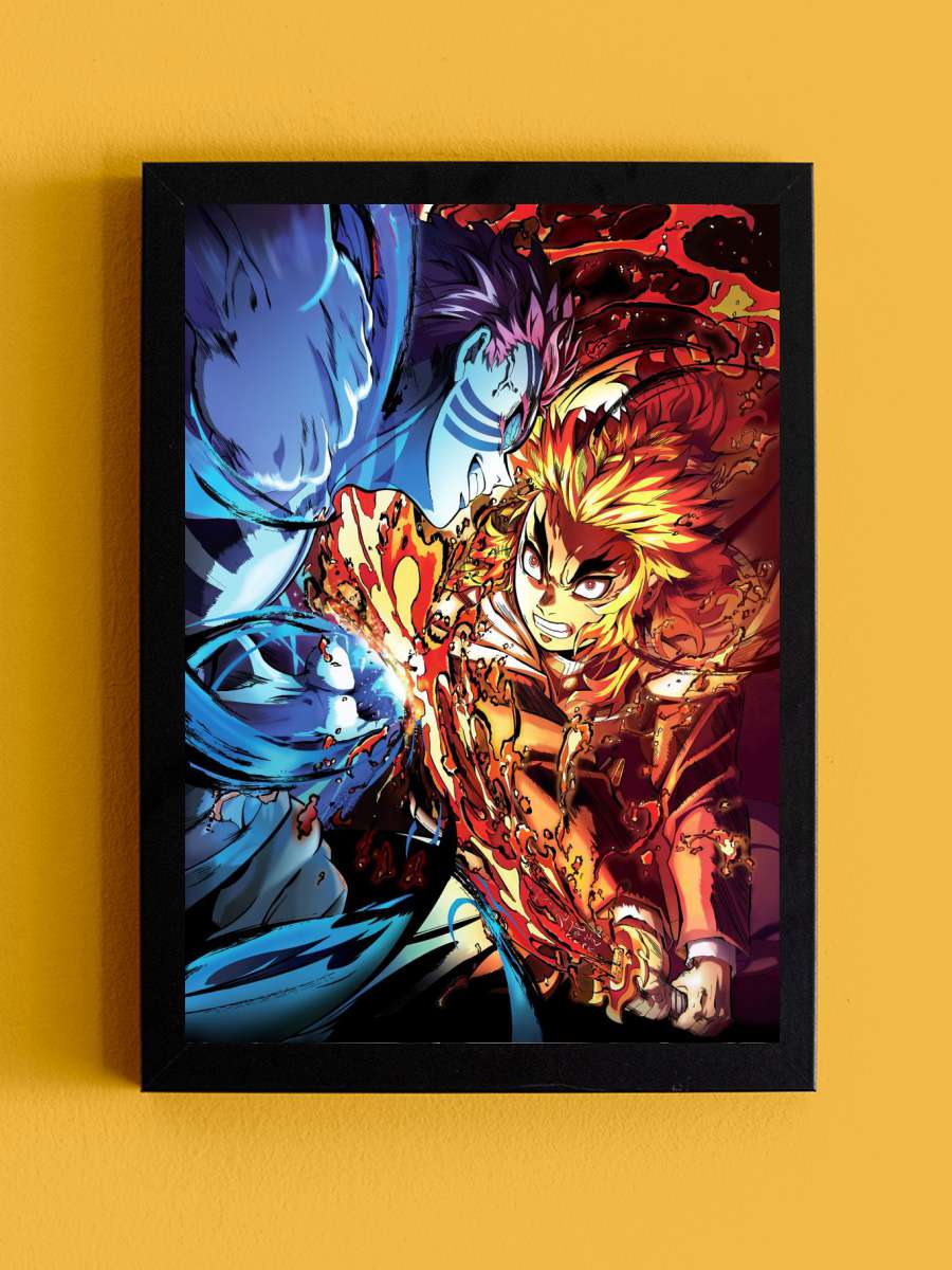 Demon Slayer Anime Anime Tablo Siyah Çerçeveli Yüksek Kalite Anime Duvar Poster Tablo - En İyi Fiyatlarla