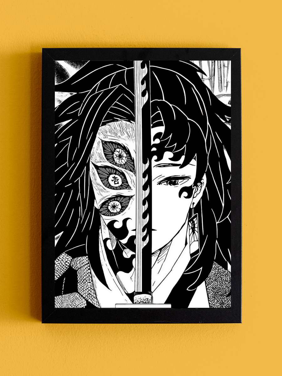 Demon Slayer Manga Anime Tablo Siyah Çerçeveli Yüksek Kalite Anime Duvar Poster Tablo - En İyi Fiyatlarla