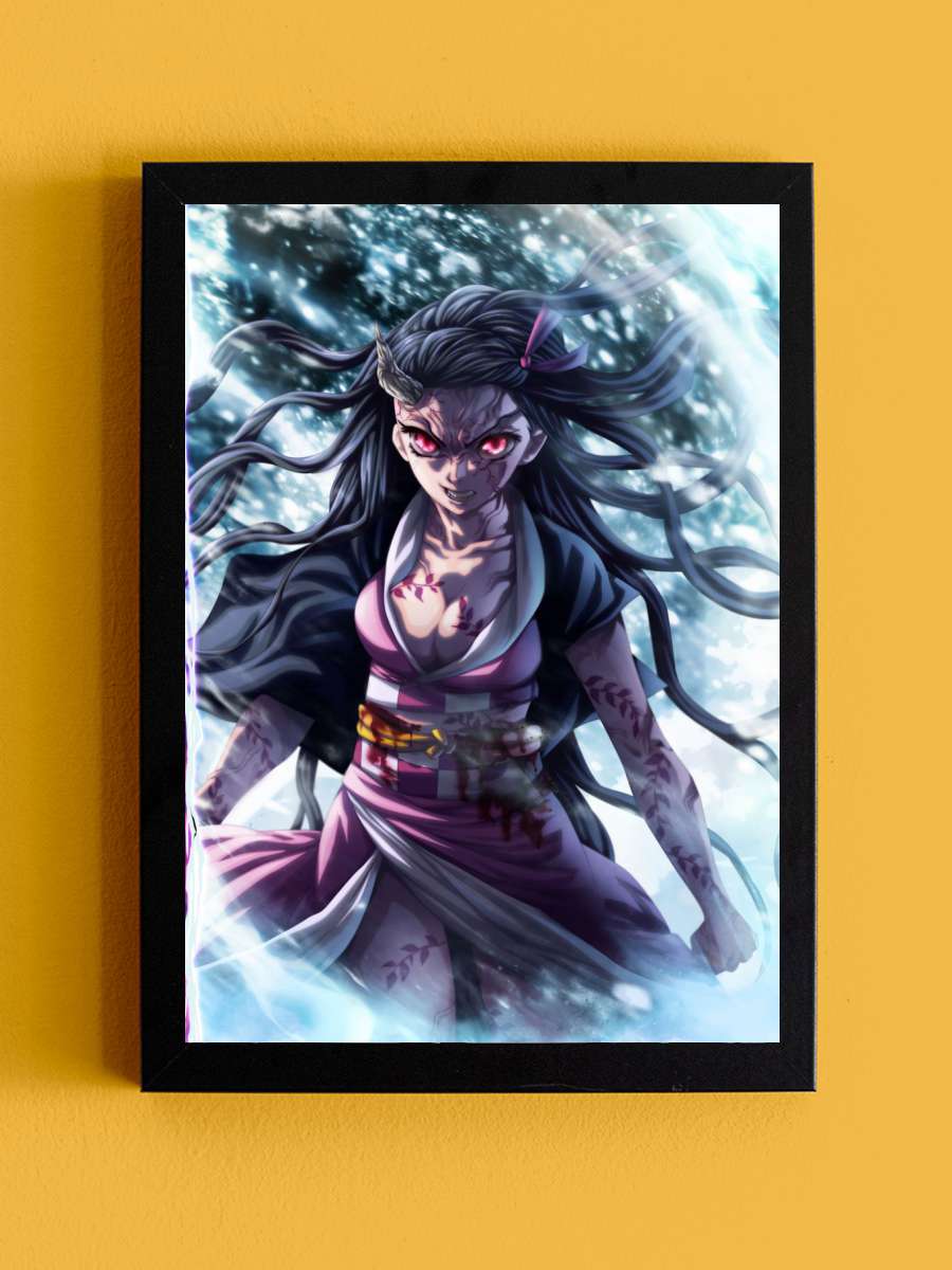 Demon Slayer Nezuko Anime Tablo Siyah Çerçeveli Yüksek Kalite Anime Duvar Poster Tablo - En İyi Fiyatlarla