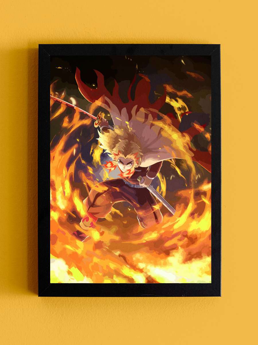 Demon Slayer Anime Tablo Siyah Çerçeveli Yüksek Kalite Anime Duvar Poster Tablo - En İyi Fiyatlarla