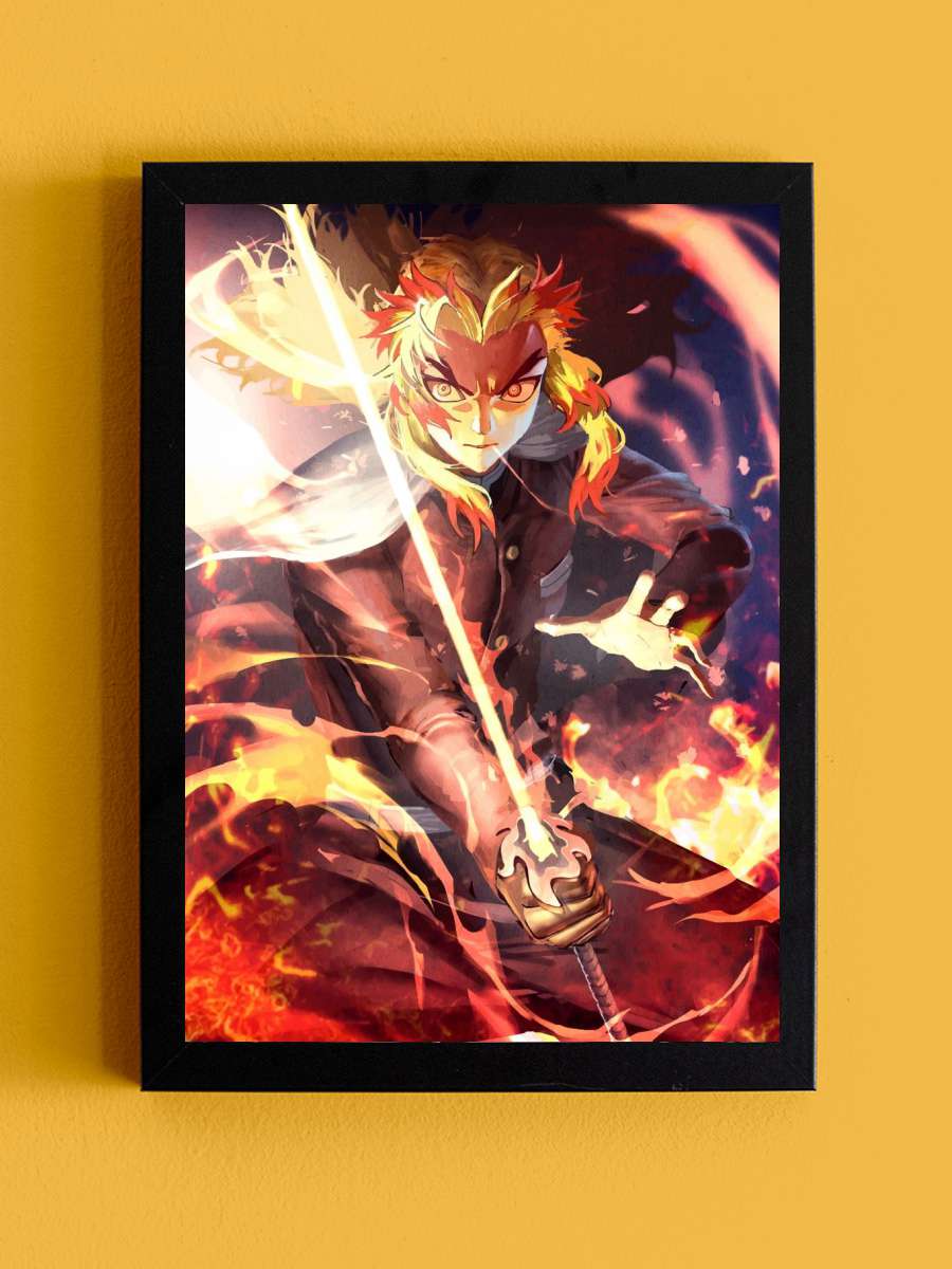 Demon Slayer Anime Tablo Siyah Çerçeveli Yüksek Kalite Anime Duvar Poster Tablo - En İyi Fiyatlarla