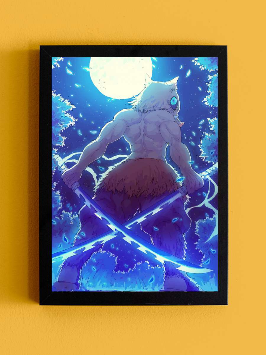 demon slayer Anime Tablo Siyah Çerçeveli Yüksek Kalite Anime Duvar Poster Tablo - En İyi Fiyatlarla