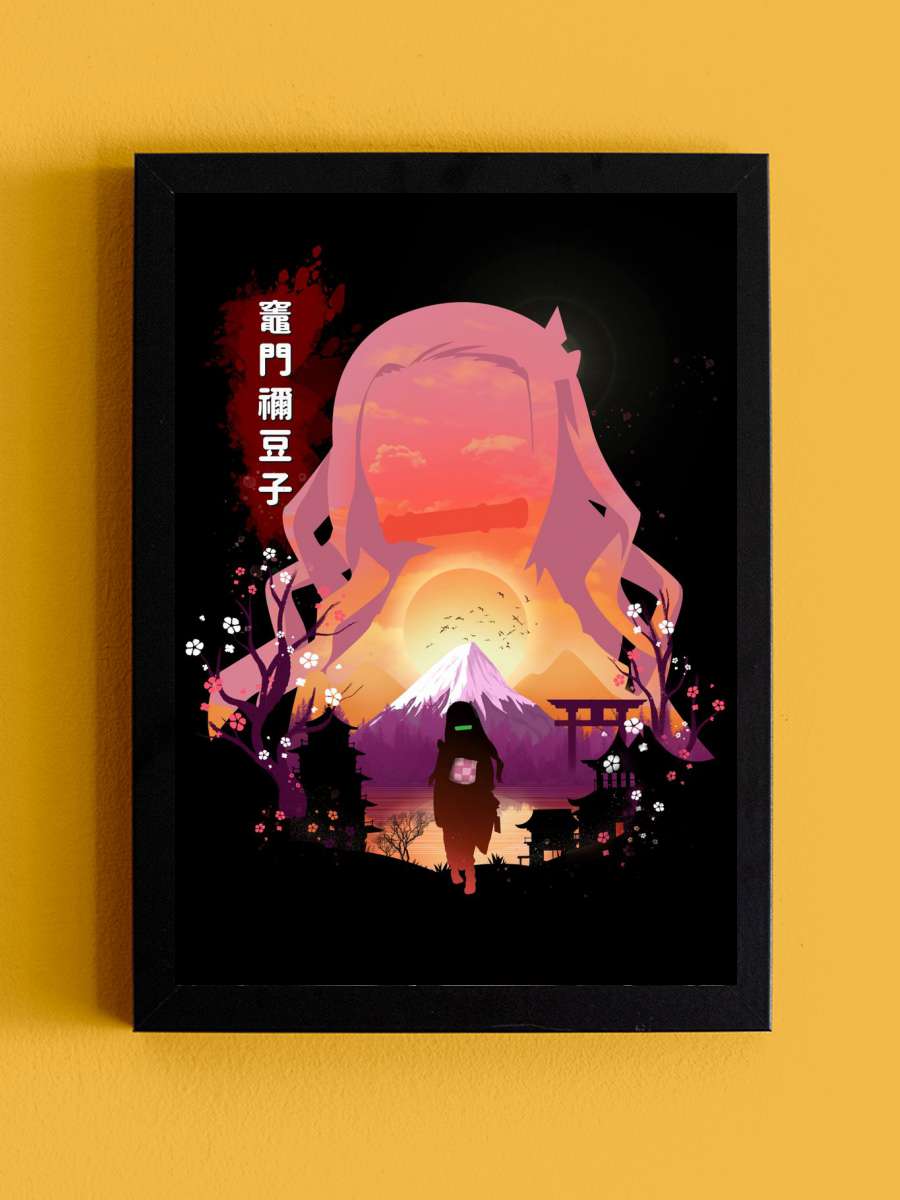 Demon Slayer Anime Tablo Siyah Çerçeveli Yüksek Kalite Anime Duvar Poster Tablo - En İyi Fiyatlarla