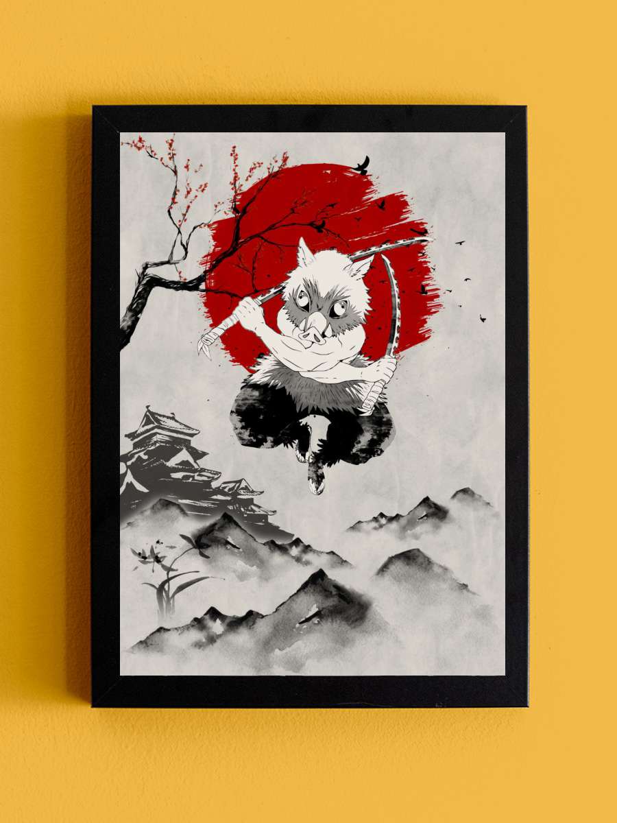 Demon Slayer Anime Tablo Siyah Çerçeveli Yüksek Kalite Anime Duvar Poster Tablo - En İyi Fiyatlarla