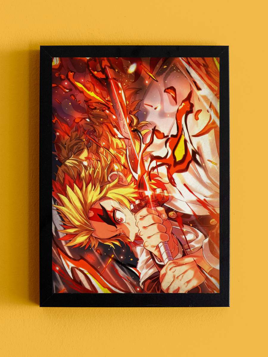 Demon Slayer Anime Tablo Siyah Çerçeveli Yüksek Kalite Anime Duvar Poster Tablo - En İyi Fiyatlarla
