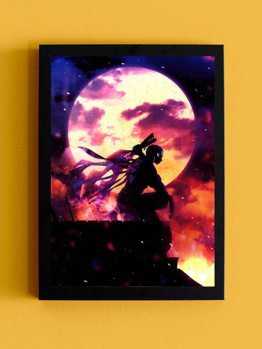Demon Slayer Anime Tablo Siyah Çerçeveli Yüksek Kalite Anime Duvar Poster Tablo - En İyi Fiyatlarla