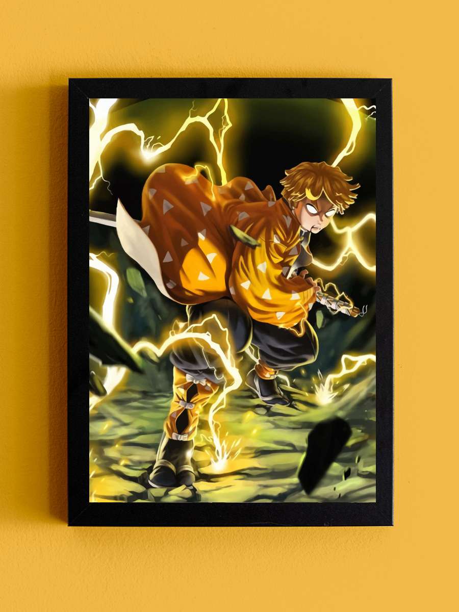 Demon Slayer Anime Tablo Siyah Çerçeveli Yüksek Kalite Anime Duvar Poster Tablo - En İyi Fiyatlarla