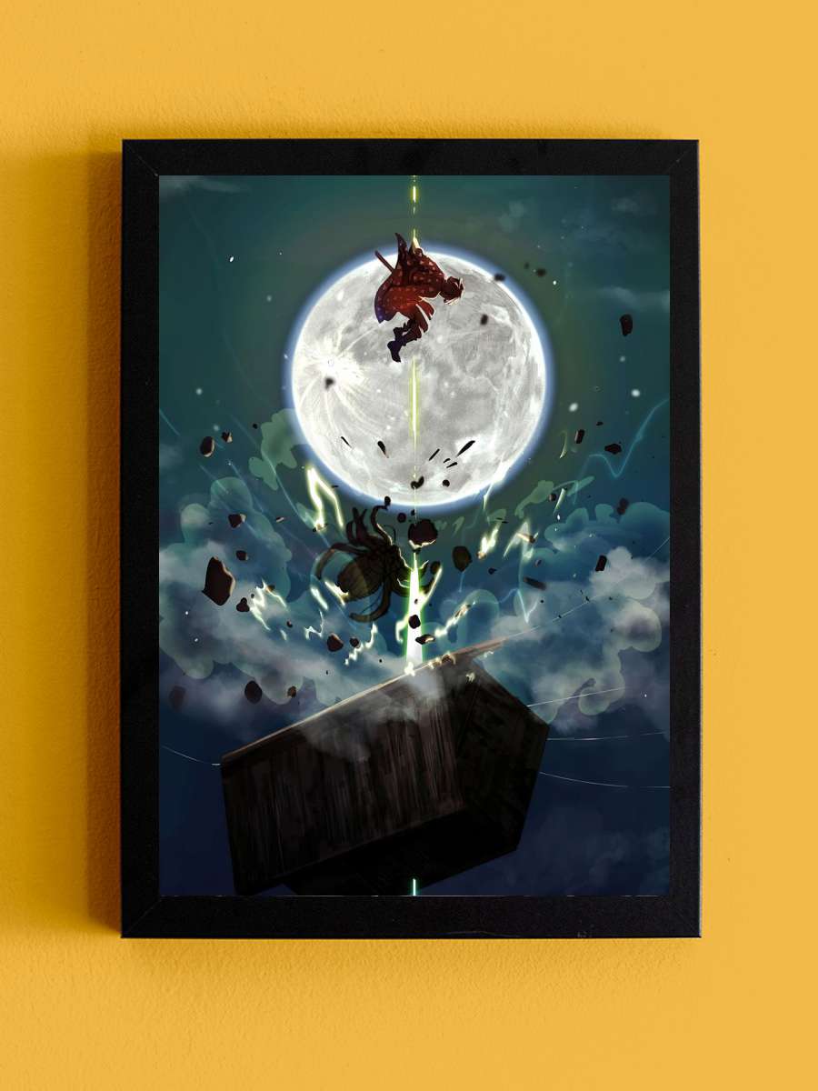 Demon Slayer Zenitsu Anime Tablo Siyah Çerçeveli Yüksek Kalite Anime Duvar Poster Tablo - En İyi Fiyatlarla