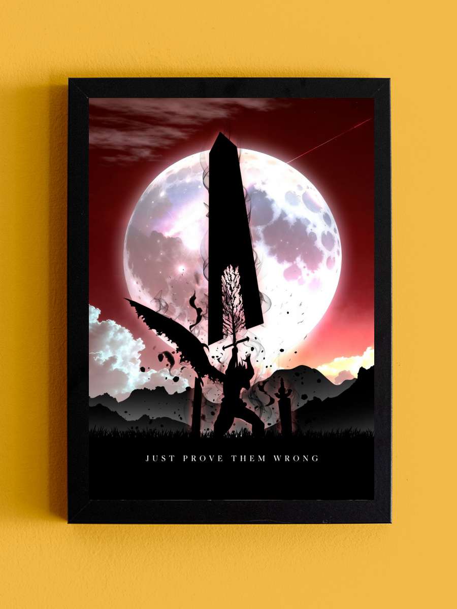 Demon Sword Anime Tablo Siyah Çerçeveli Yüksek Kalite Anime Duvar Poster Tablo - En İyi Fiyatlarla