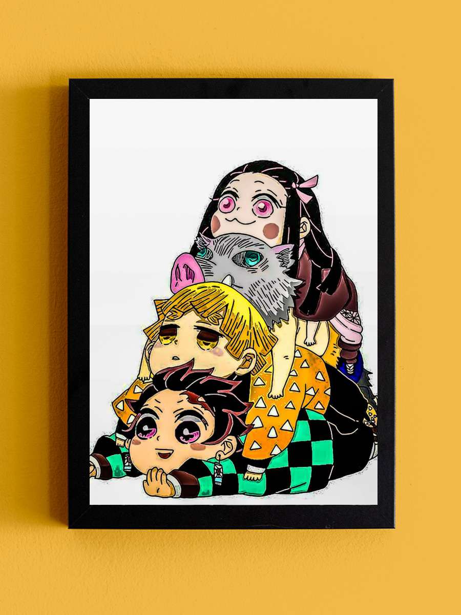 Demonslayer 14 Anime Tablo Siyah Çerçeveli Yüksek Kalite Anime Duvar Poster Tablo - En İyi Fiyatlarla