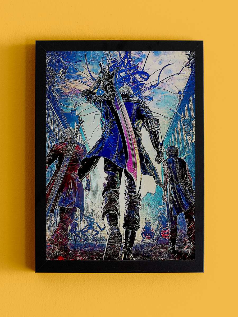 devil Anime Tablo Siyah Çerçeveli Yüksek Kalite Anime Duvar Poster Tablo - En İyi Fiyatlarla