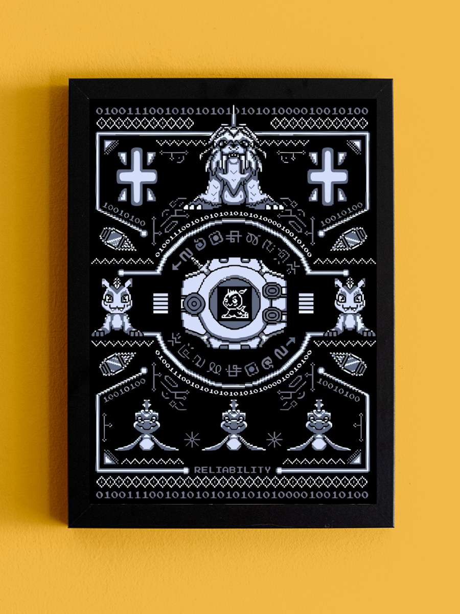 Digimon Adventure Anime Tablo Siyah Çerçeveli Yüksek Kalite Anime Duvar Poster Tablo - En İyi Fiyatlarla