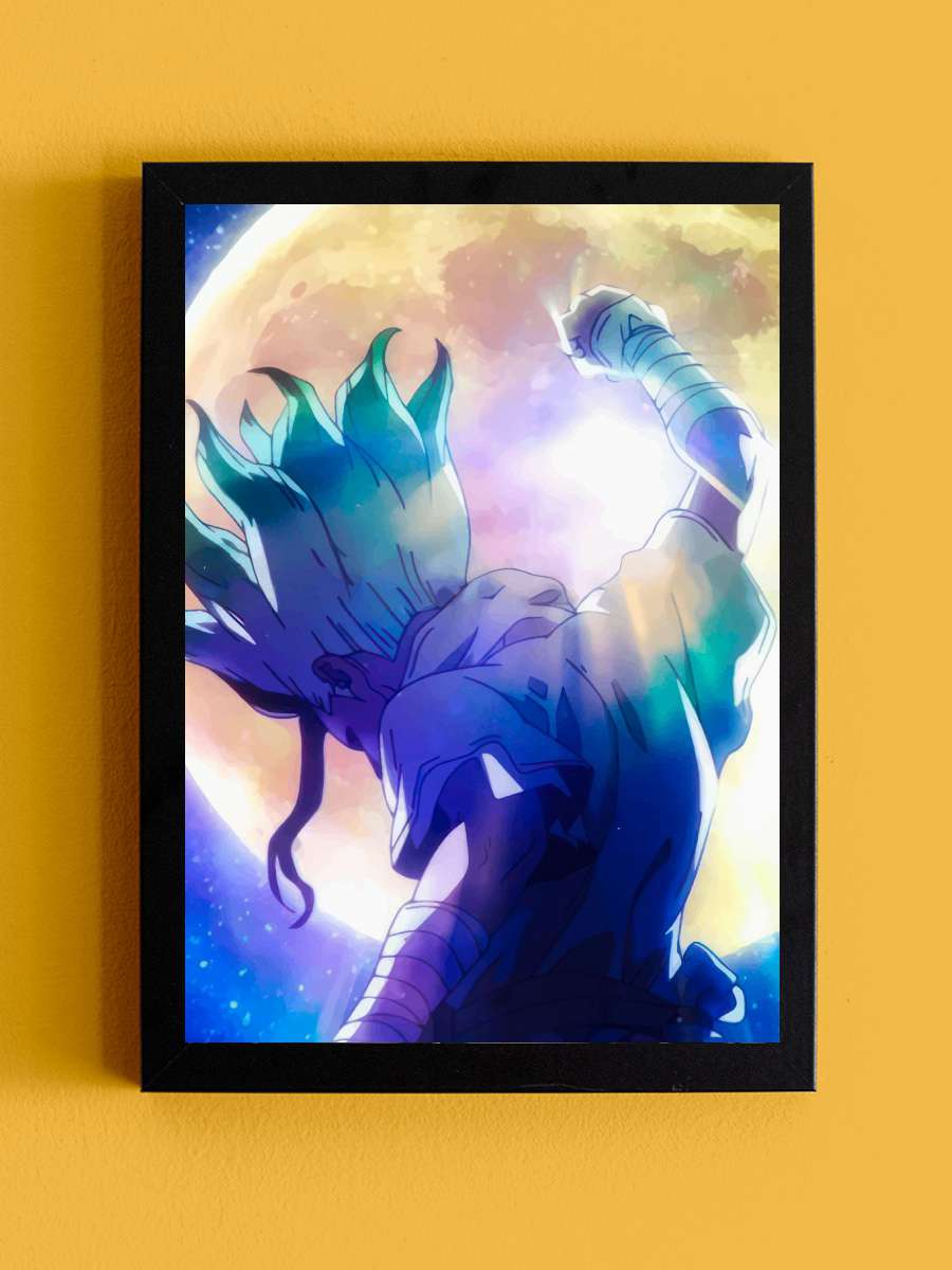 doctor stone Anime Tablo Siyah Çerçeveli Yüksek Kalite Anime Duvar Poster Tablo - En İyi Fiyatlarla