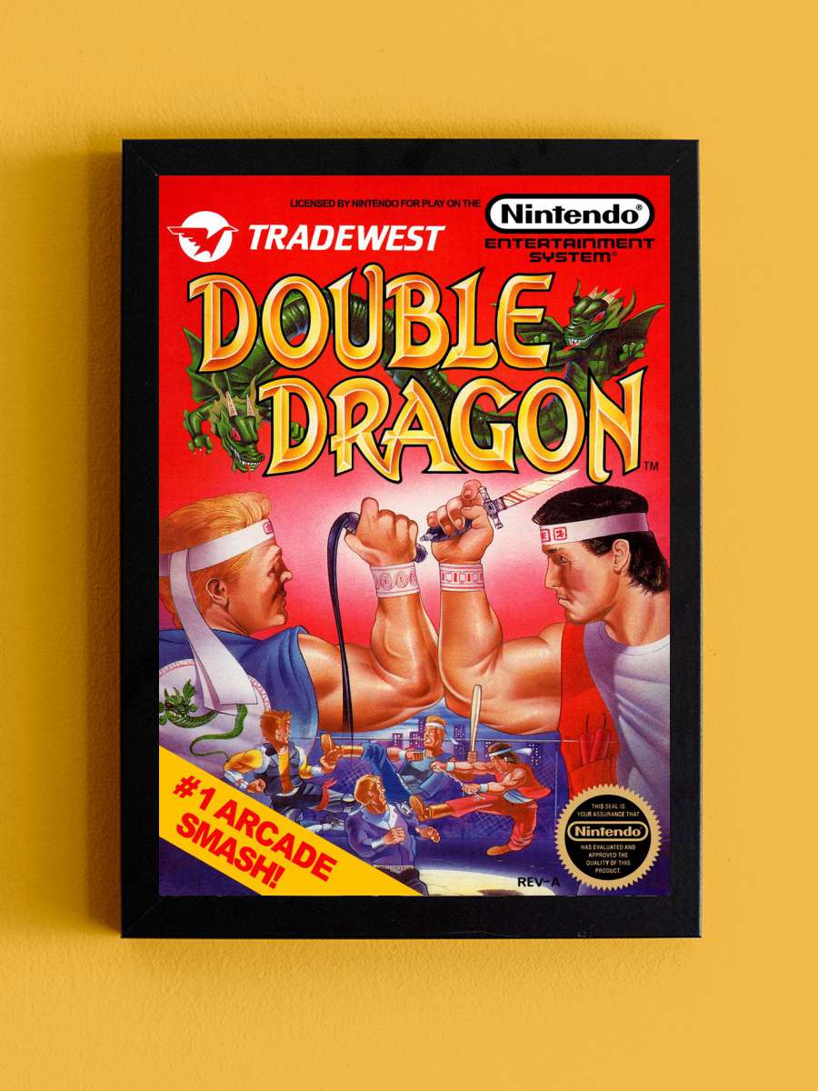 double dragon nes Anime Tablo Siyah Çerçeveli Yüksek Kalite Anime Duvar Poster Tablo - En İyi Fiyatlarla