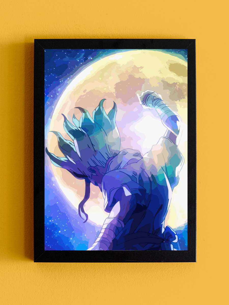 dr stone Anime Tablo Siyah Çerçeveli Yüksek Kalite Anime Duvar Poster Tablo - En İyi Fiyatlarla