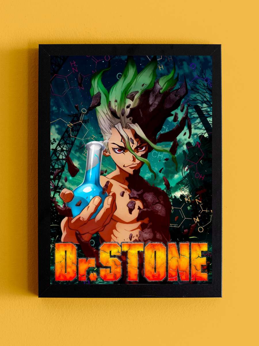 dr stone Anime Tablo Siyah Çerçeveli Yüksek Kalite Anime Duvar Poster Tablo - En İyi Fiyatlarla