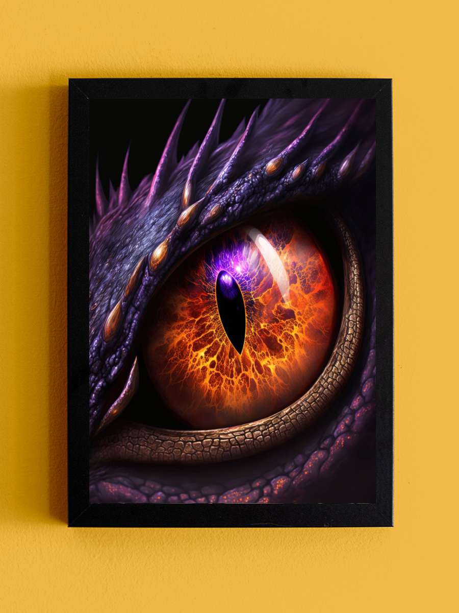 Dragon Eyes Anime Tablo Siyah Çerçeveli Yüksek Kalite Anime Duvar Poster Tablo - En İyi Fiyatlarla
