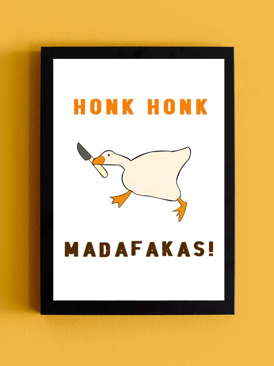 Duck Animal Anime Tablo Siyah Çerçeveli Yüksek Kalite Anime Duvar Poster Tablo - En İyi Fiyatlarla