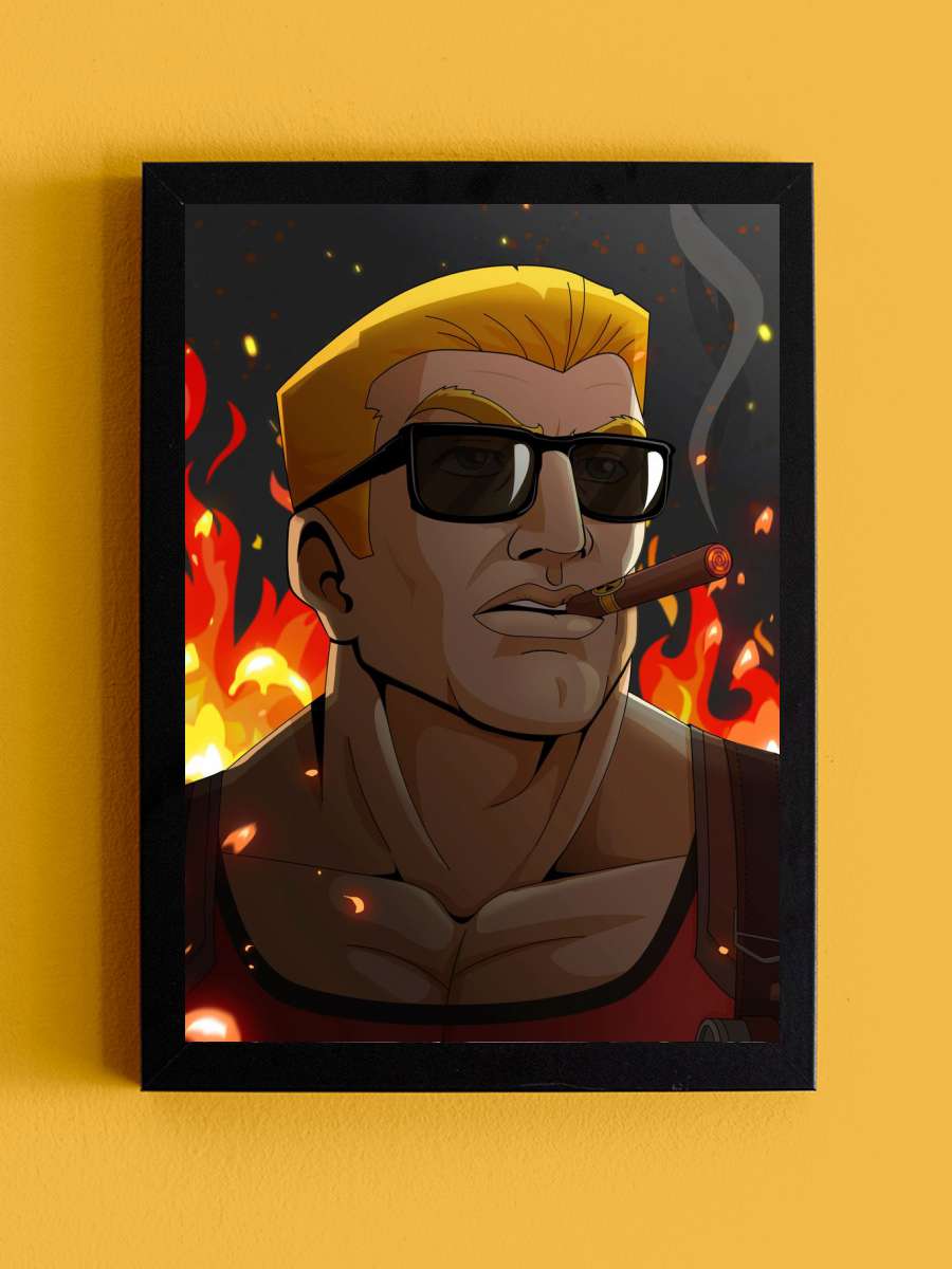 DUKE NUKEM Anime Tablo Siyah Çerçeveli Yüksek Kalite Anime Duvar Poster Tablo - En İyi Fiyatlarla