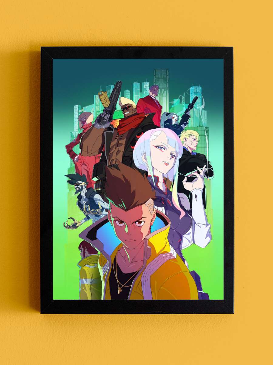 Edgerunners Anime Key Art Anime Tablo Siyah Çerçeveli Yüksek Kalite Anime Duvar Poster Tablo - En İyi Fiyatlarla