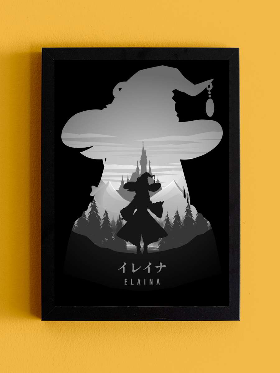 Elaina Wandering Witch Anime Tablo Siyah Çerçeveli Yüksek Kalite Anime Duvar Poster Tablo - En İyi Fiyatlarla