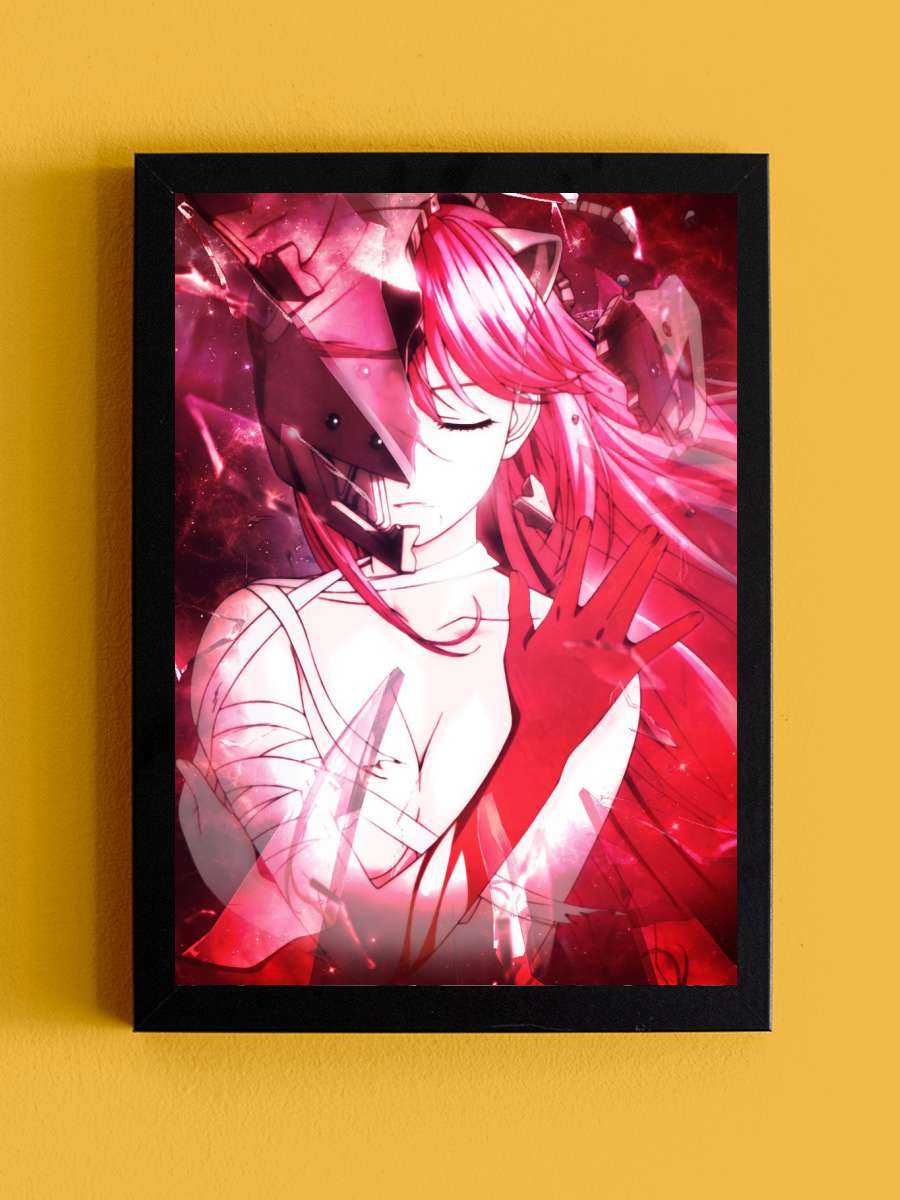 Elfen Lied Lucy Anime Tablo Siyah Çerçeveli Yüksek Kalite Anime Duvar Poster Tablo - En İyi Fiyatlarla