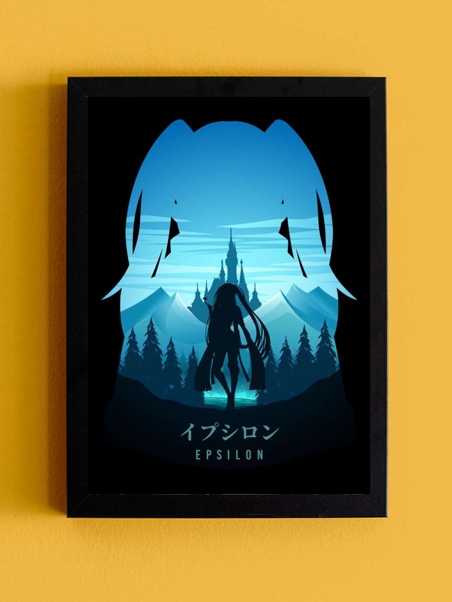 Epsilon Shadow Garden Anime Tablo Siyah Çerçeveli Yüksek Kalite Anime Duvar Poster Tablo - En İyi Fiyatlarla