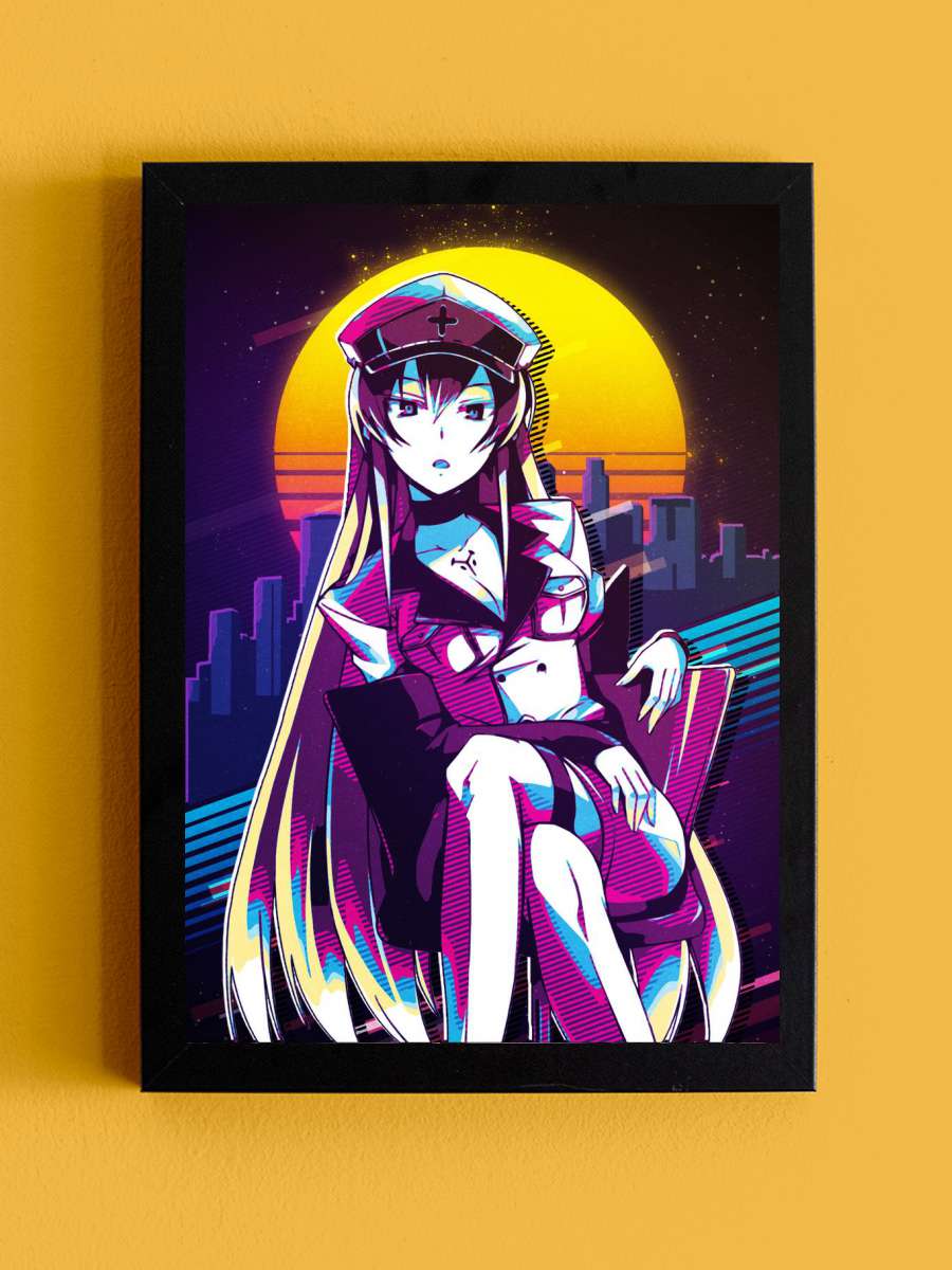 Esdeath  Anime Tablo Siyah Çerçeveli Yüksek Kalite Anime Duvar Poster Tablo - En İyi Fiyatlarla