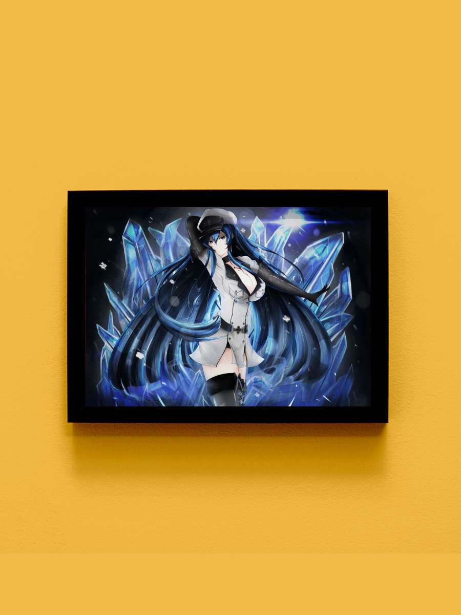 Esdeath Anime Tablo Siyah Çerçeveli Yüksek Kalite Anime Duvar Poster Tablo - En İyi Fiyatlarla