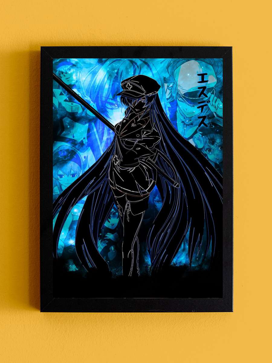 Esdeath Anime Tablo Siyah Çerçeveli Yüksek Kalite Anime Duvar Poster Tablo - En İyi Fiyatlarla