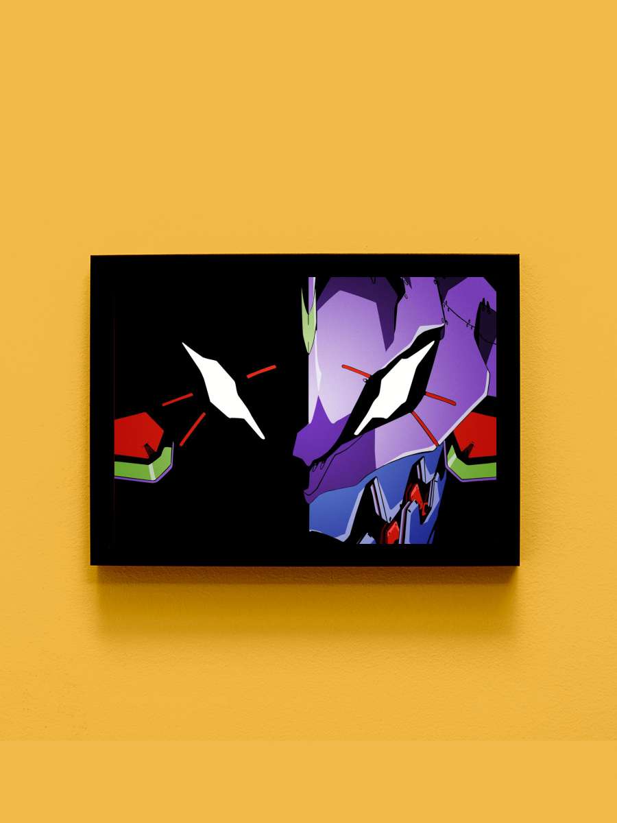 Evangelion Evangelion Unit Anime Tablo Siyah Çerçeveli Yüksek Kalite Anime Duvar Poster Tablo - En İyi Fiyatlarla