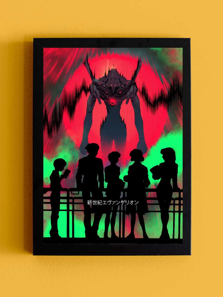 Evangelion Anime Tablo Siyah Çerçeveli Yüksek Kalite Anime Duvar Poster Tablo - En İyi Fiyatlarla