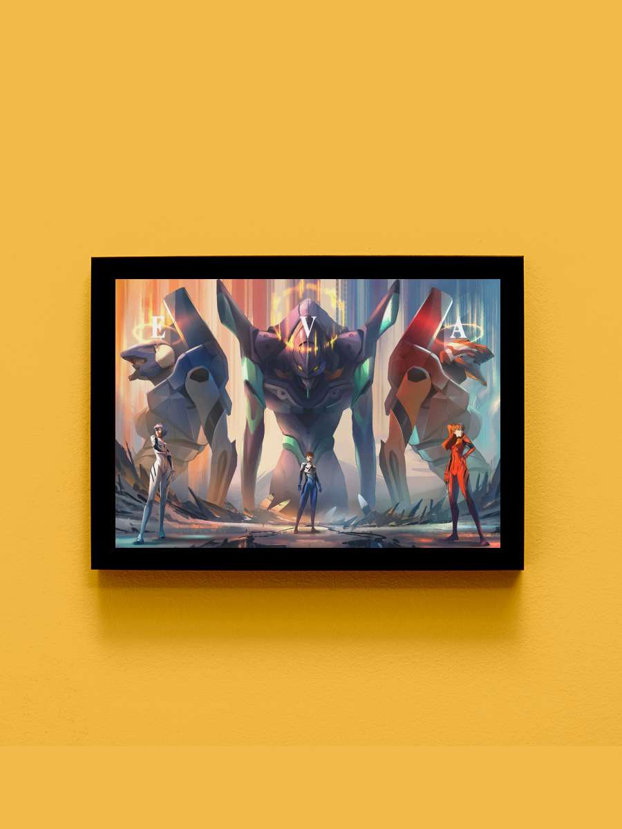 evangelion Anime Tablo Siyah Çerçeveli Yüksek Kalite Anime Duvar Poster Tablo - En İyi Fiyatlarla